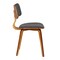 Armen Living Jaguar Mid-Century Dining Chair in Walnut Wood and Charcoal Fabric LCJASIWACH - alternate 2
